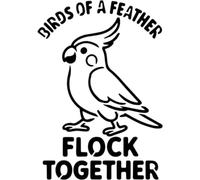 Azeeda 'Birds of a Feather Flock Together' Reusable Stencil - Durable Decorative Template for Painting and Spraying on Walls, Tiles, Wood, Fabric & Craft Projects - M (A5) (WS00062010)