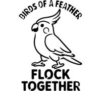 Azeeda 'Birds of a Feather Flock Together' Reusable Stencil - Durable Decorative Template for Painting and Spraying on Walls, Tiles, Wood, Fabric & Craft Projects - XXL (A2) (WS00080574)
