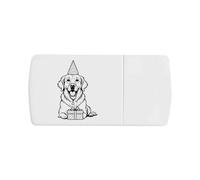 Azeeda 'Birthday Golden Retriever' Pill Box with Splitter (PI00042240)