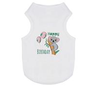 Azeeda 'Birthday Koala' Pet Dog/Cat T-Shirt, XS (PT00152472)