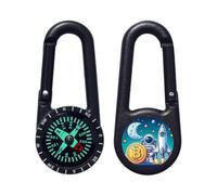 Azeeda 'Bitcoin to the Moon' Compass Keyring (KC00029036)
