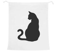 Azeeda 'Black Cat Silhouette' Laundry/Washing/Storage Bag (LB00044712)