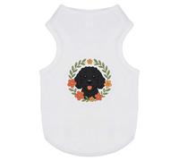 Azeeda 'Black Cockapoo Floral Wreath' Pet Dog/Cat T-Shirt, M (PT00170606)