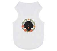 Azeeda 'Black Cockapoo Floral Wreath' Pet Dog/Cat T-Shirt, S (PT00170605)