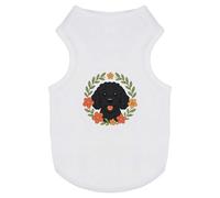 Azeeda 'Black Cockapoo Floral Wreath' Pet Dog/Cat T-Shirt, XS (PT00170604)