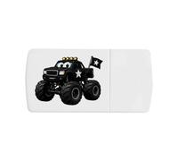 Azeeda 'Black Monster Truck' Pill Box with Splitter (PI00046548)