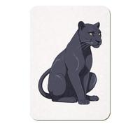 Azeeda 'Black Panther' Rectangular Fridge Magnet - Decorative Refrigerator & Whiteboard Magnet for Home, Kitchen or Office - 70mm x 49mm (FM00065379)