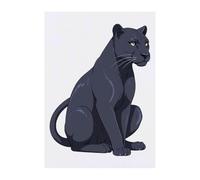 Azeeda 'Black Panther' Temporary Tattoo - Water Resistant, Skin-Safe, Non-Toxic Transfer (TO00100603)