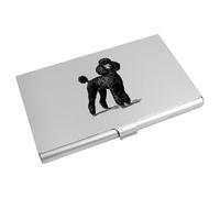 Azeeda 'Black Poodle Standing ' Business Card Holder/Credit Card Wallet (CH00050711)