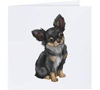 Azeeda 'Black & Tan Chihuahua' Blank Greeting Card (GC00042836)