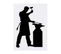 Azeeda 'Blacksmith Silhouette' Temporary Tattoo - Water Resistant, Skin-Safe, Non-Toxic Transfer (TO00101287)