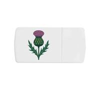 Azeeda 'Blooming Thistle Flower' Pill Box with Tablet Splitter (PI00036386)