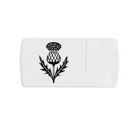 Azeeda 'Blooming Thistle Flower' Pill Box with Tablet Splitter (PI00036387)