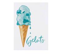 Azeeda 'Blue Ice Cream Cone ' Temporary Tattoo - Water Resistant, Skin-Safe, Non-Toxic Transfer (TO00089741)