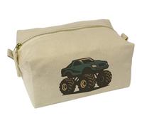 Azeeda 'Blue Monster Truck' Canvas Wash Bag/Makeup Case (CS00045663)