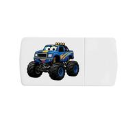 Azeeda 'Blue Monster Truck' Pill Box with Splitter (PI00046542)