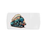 Azeeda 'Blue Steam Train' Pill Box with Splitter (PI00045398)