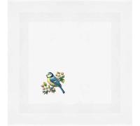 Azeeda 'Blue Tit On Apple Blossom' Napkin/Dinner Cloth (NK00038853)