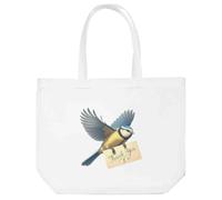 Azeeda 'Blue Tit Thank You' Tote Shopping Bag For Life (BG00085184)