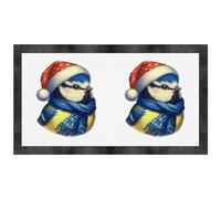 Azeeda 'Blue Tit Wearing Santa Hat' Pet Feeding Mat (PM00031752)
