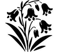 Azeeda 'Bluebell Flower Cluster' Reusable Stencil - Durable Decorative Template for Painting and Spraying on Walls, Tiles, Wood, Fabric & Craft Projects - M (A5) (WS00062506)