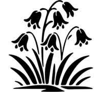 Azeeda 'Bluebell Flowers' Reusable Stencil - Durable Decorative Template for Painting and Spraying on Walls, Tiles, Wood, Fabric & Craft Projects - M (A5) (WS00062400)