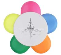 Azeeda 'Boat on the Horizon' Flower Shape Highlighter Pen (HL00044851)