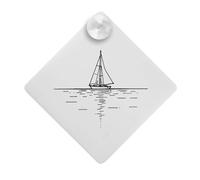 Azeeda 'Boat on the Horizon' Suction Cup Car Window Sign (CG00036544)