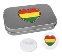 Azeeda 'Bolivia Flag Heart' Golf Markers Gift Set (GO00074767)