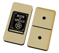Azeeda 'Book Of Spells With A Pentagram Symbol' Domino Set & Box (DM00052591)