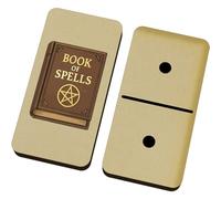 Azeeda 'Book Of Spells With A Pentagram Symbol' Domino Set & Box (DM00052592)