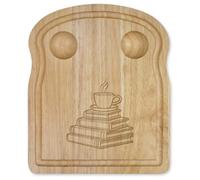 Azeeda 'Books & Coffee' Wooden Breakfast Board (WB00098137)