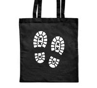 Azeeda 'Boot Prints ' Classic Black Tote Shopper Bag (ZB00028704)