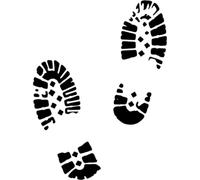 Azeeda 'Boot Prints' Stencil/Template (WS00052725)