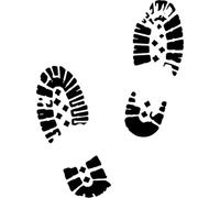 Azeeda 'Boot Prints' Stencil/Template (WS00073119)