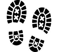 Azeeda 'Boot Prints ' Unmounted Rubber Stamp - for Crafting, Scrapbooking and Card Making - Size A7 (RS00065433)