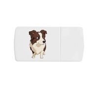 Azeeda 'Border Collie Close Up' Pill Box with Tablet Splitter (PI00040373)