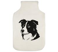 Azeeda 'Border Collie Head' Hot Water Bottle Cover (HW00042782)