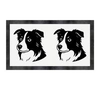 Azeeda 'Border Collie Head' Pet Feeding Mat (PM00031124)