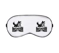 Azeeda 'Border Collie Jumping Farm Gate' Sleep/Travel Eye Mask (EY00032900)