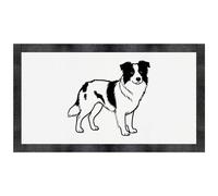 Azeeda 'Border Collie Line Art' Pet Feeding Mat (PM00035262)