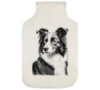 Azeeda 'Border Collie Portrait' Hot Water Bottle Cover (HW00041139)