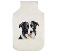 Azeeda 'Border Collie Portrait' Hot Water Bottle Cover (HW00046741)