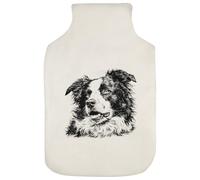 Azeeda 'Border Collie Portrait' Hot Water Bottle Cover (HW00052164) | Soft Fabric Case for Bedtime, Winter Warmth, Home and Gifts