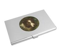 Azeeda 'Border Collie Portrait' Metal Business Card Holder (CH00056031)