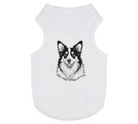 Azeeda 'Border Collie Portrait' Pet Dog/Cat T-Shirt, S (PT00175893)