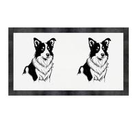 Azeeda 'Border Collie Portrait' Pet Feeding Mat (PM00035260)