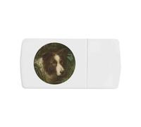 Azeeda 'Border Collie Portrait' Pill Box with Tablet Splitter (PI00043785)