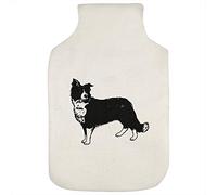 Azeeda 'Border Collie Sheepdog' Hot Water Bottle Cover (HW00005680) | Soft Fabric Case for Bedtime, Winter Warmth, Home and Gifts
