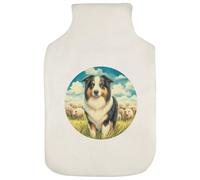 Azeeda 'Border Collie Sheepdog' Hot Water Bottle Cover (HW00043408)